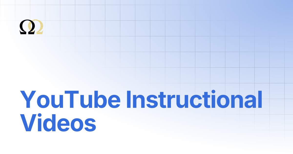YouTube Instructional Videos | Option Omega Documentation